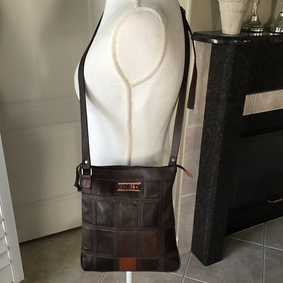 Leather Crossbody Purse Medellin Colombia Patchwork Butterfly Handmade Vintage - Picture 5 of 16